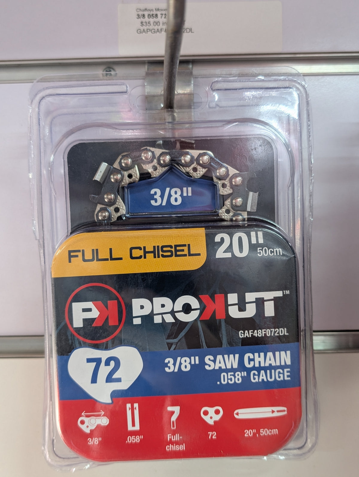 PROKUT CHAIN 20" - 3/8" - .058" - 72DL - Full Chisel