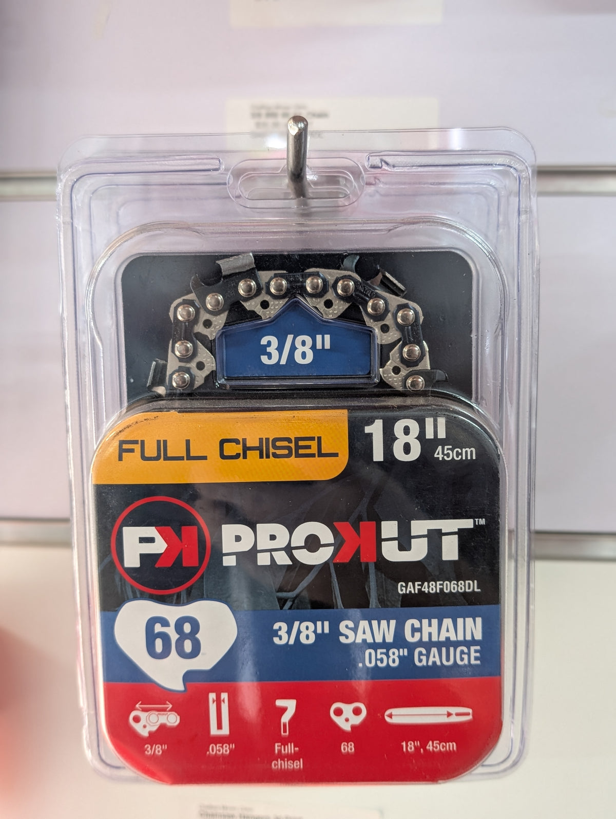 PROKUT CHAIN 18" - 3/8" - .058" - 68DL - Full Chisel