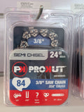 PROKUT CHAIN 24" - 3/8" - .058" - 84DL - Semi Chisel