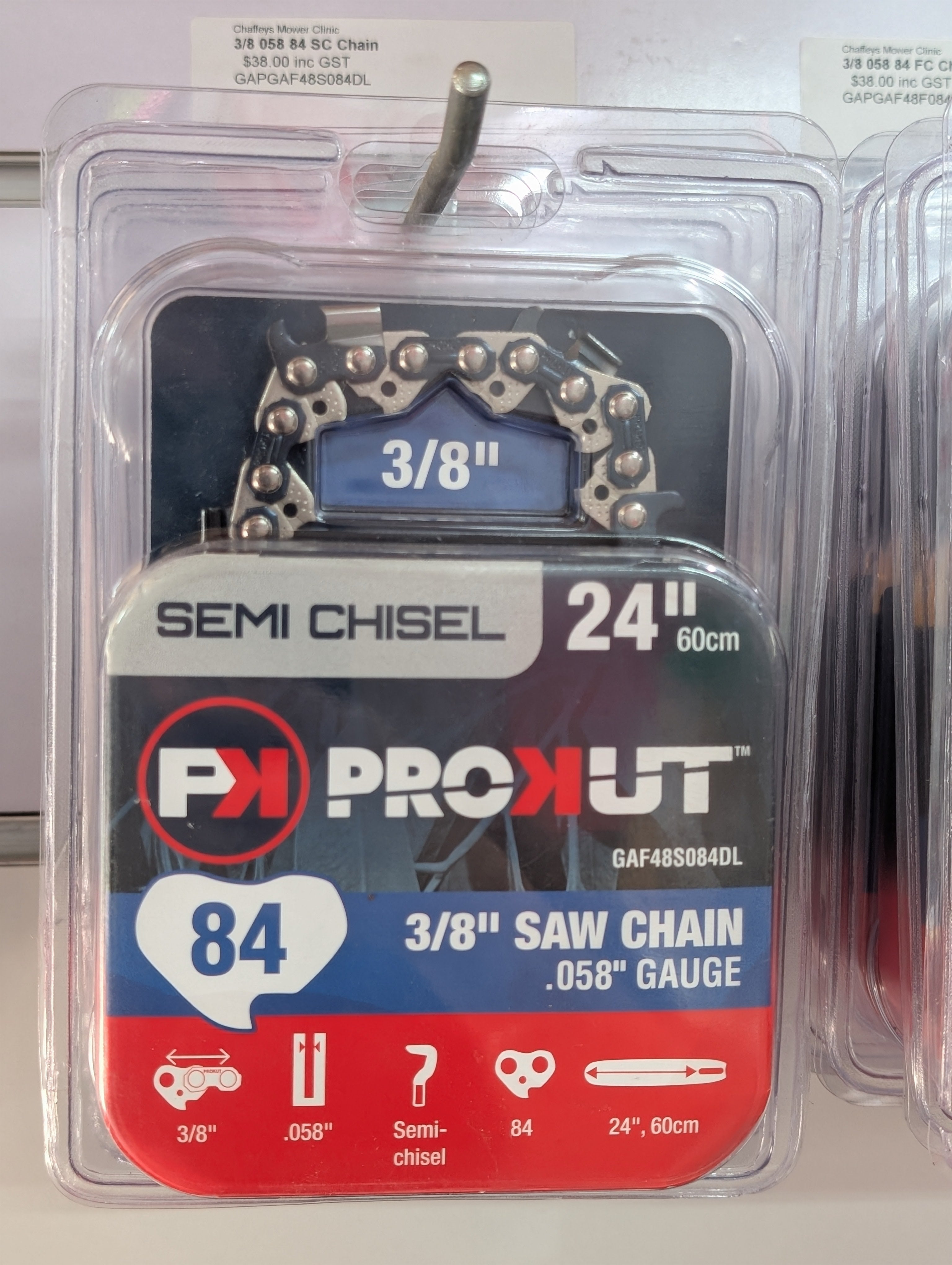 PROKUT CHAIN 24" - 3/8" - .058" - 84DL - Semi Chisel