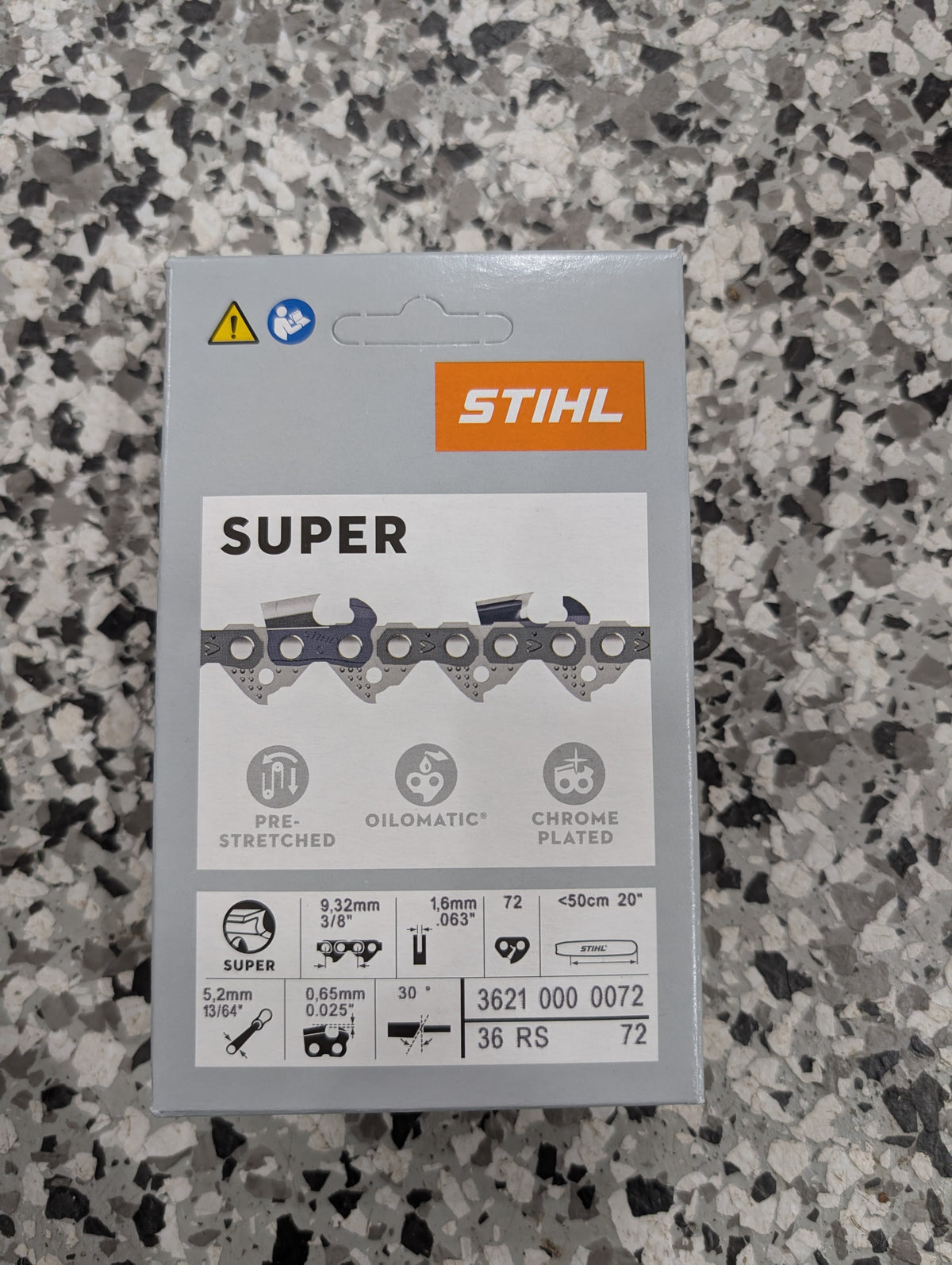 STIHL CHAIN 20" - 3/8" - .063" - 72DL - Full Chisel