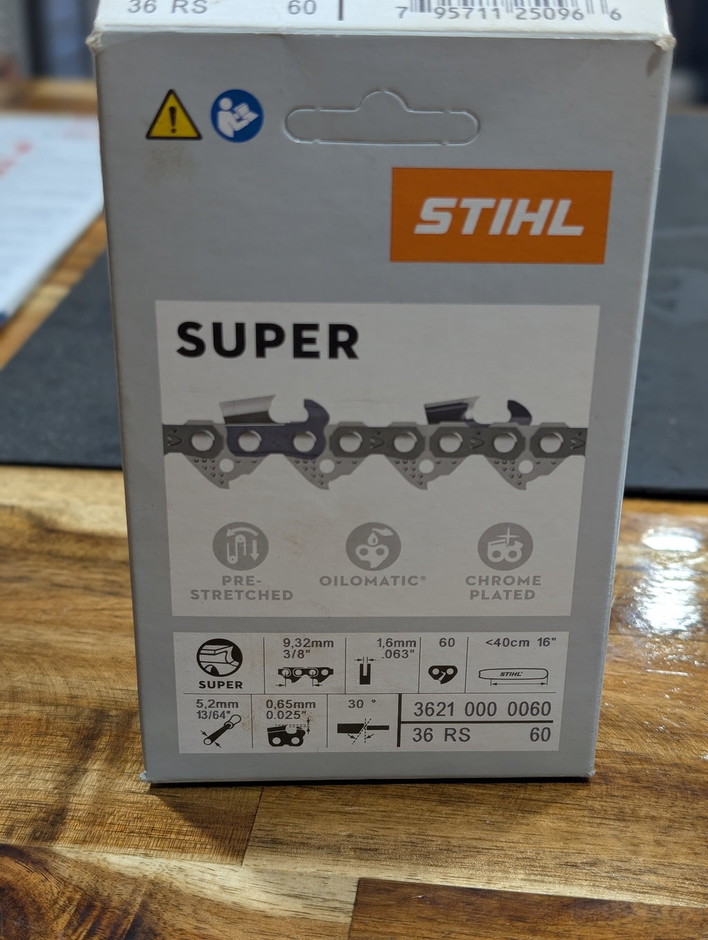 STIHL CHAIN 16" - 3/8" - .063" - 60DL - Full Chisel