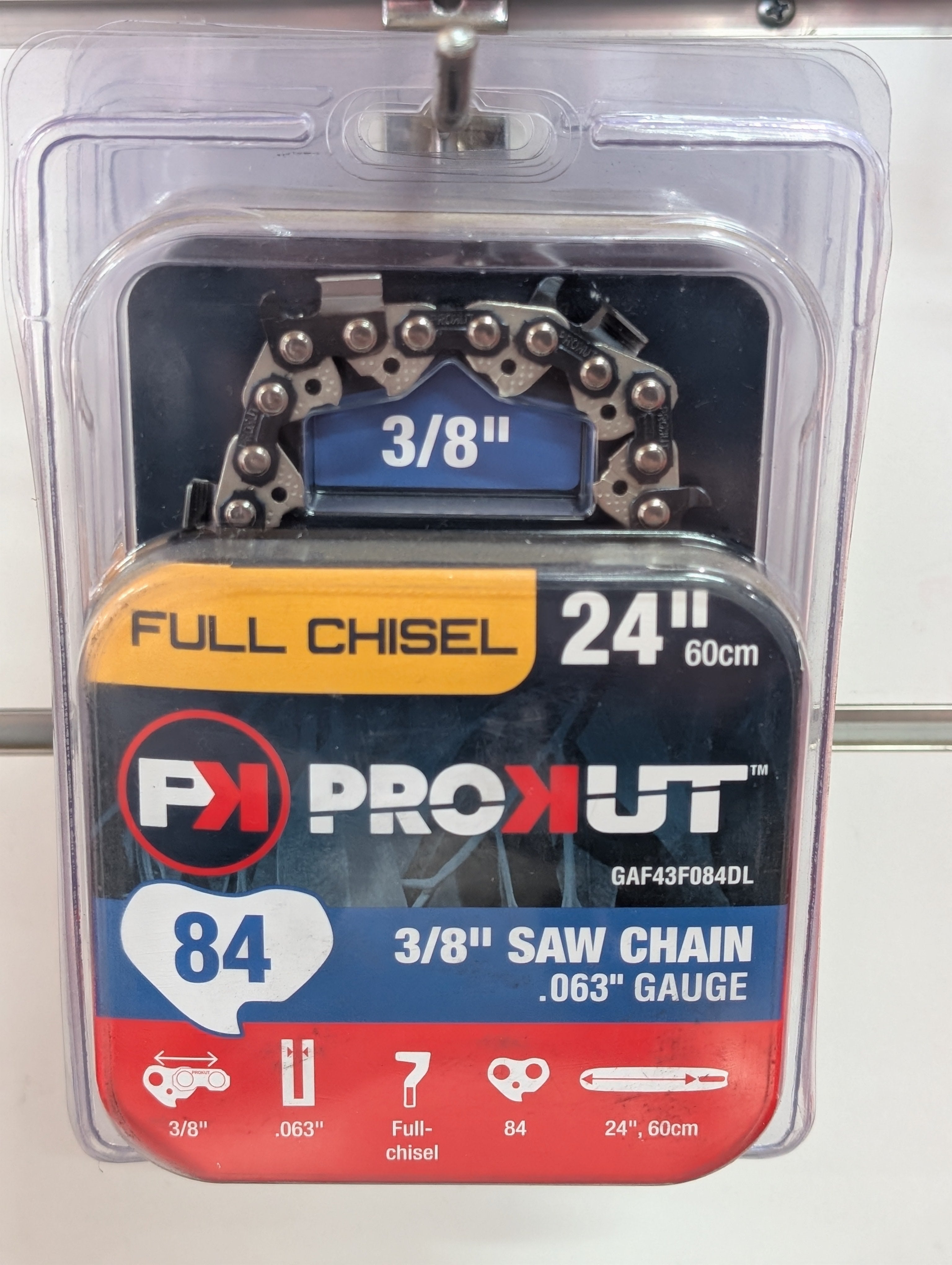 PROKUT CHAIN 24" - 3/8" - .063" - 84DL - Full Chisel